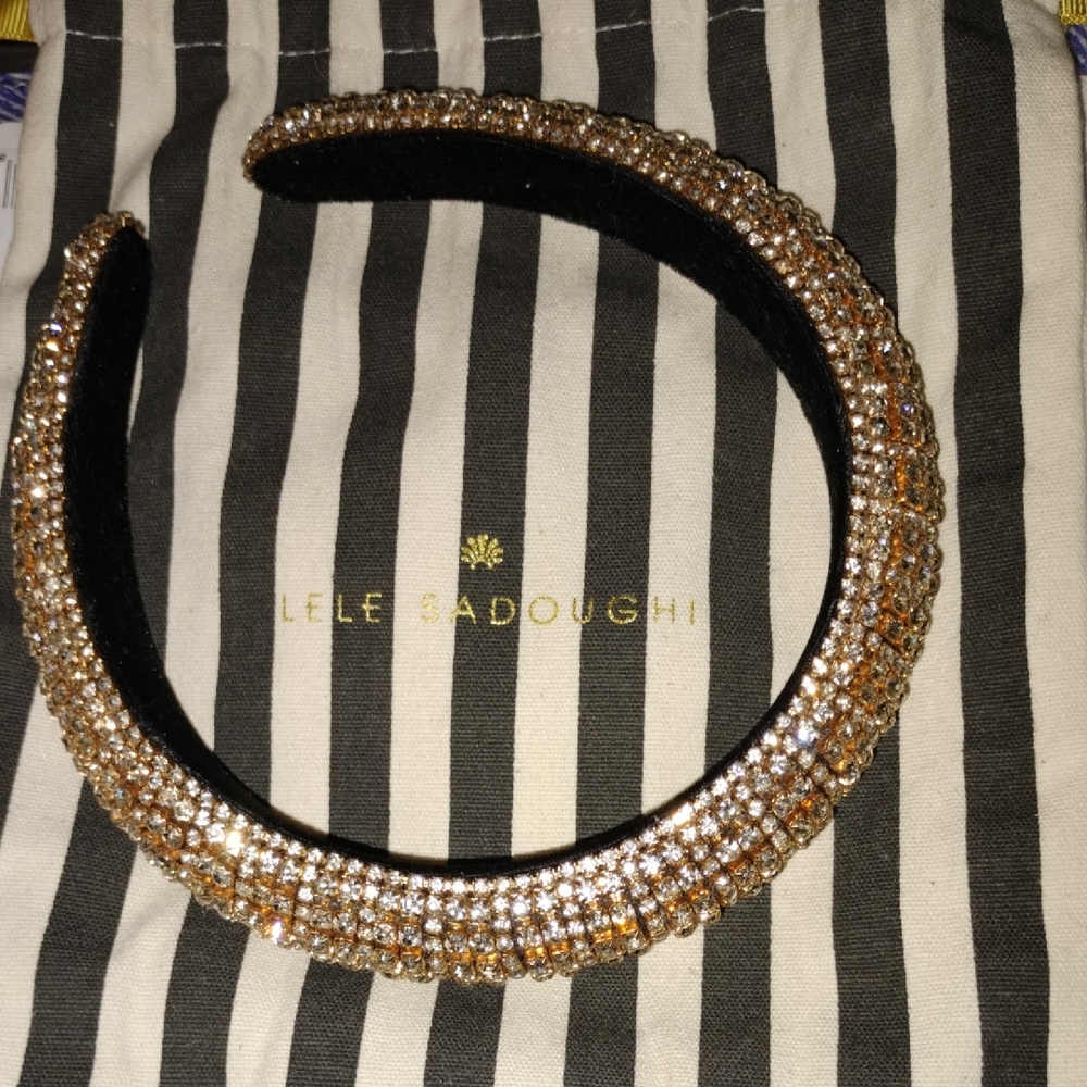 Lele Sadoughi Sparkling Crystals Headband NWOT